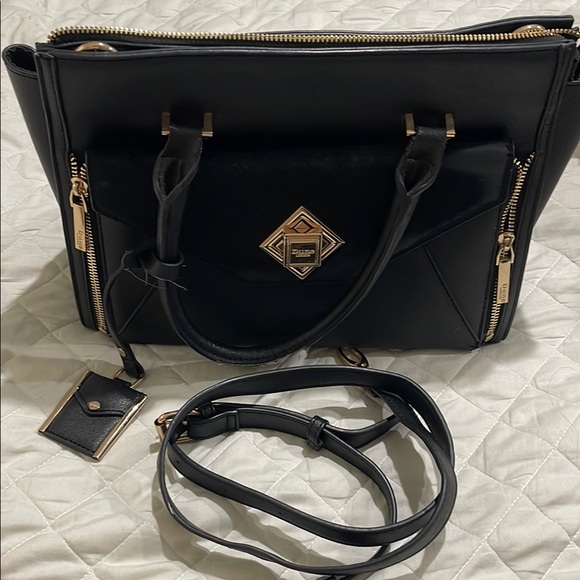 Dune London Black purse with Gold Accents - Picture 3 of 5